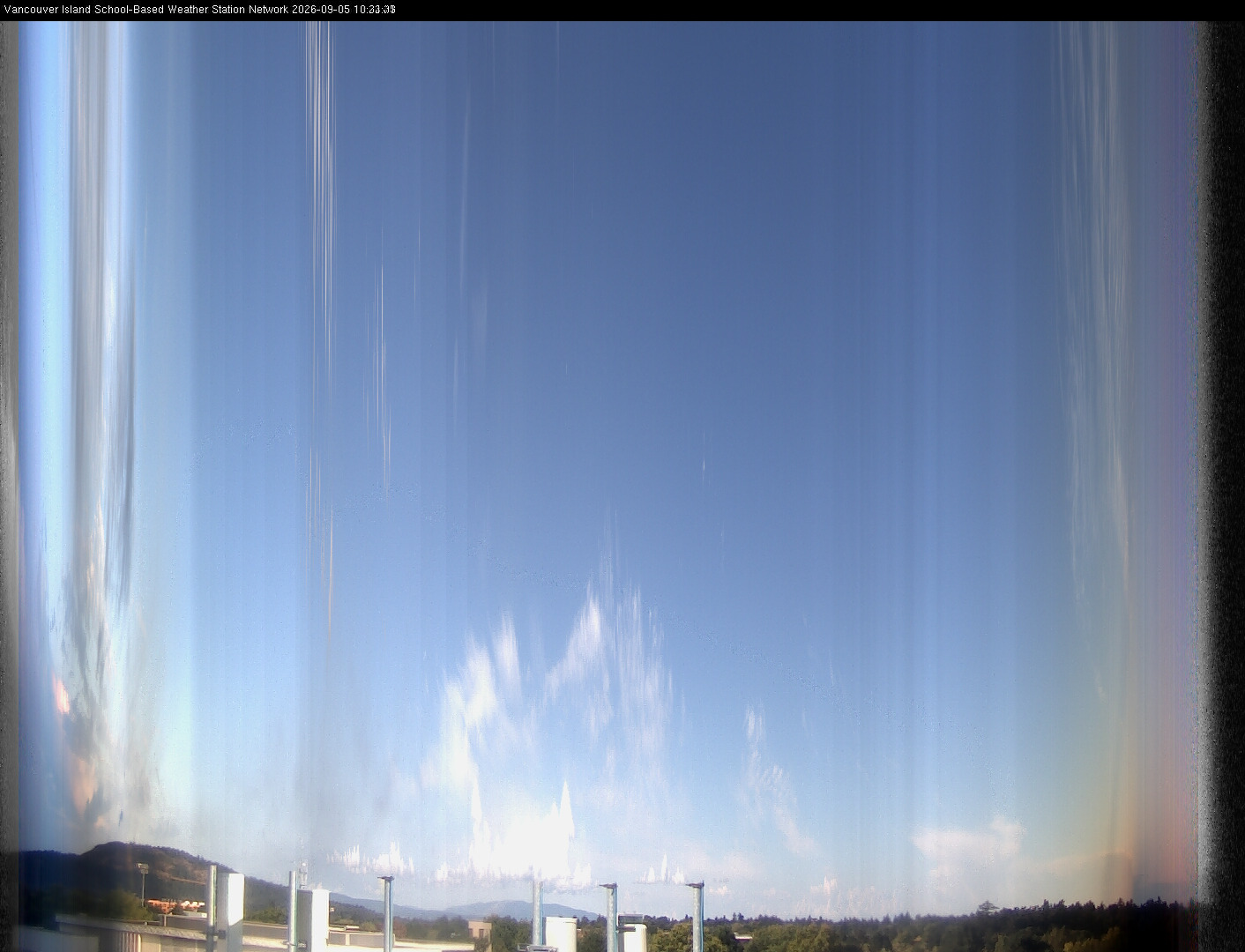 2026-09-05 image of the sky seen from UVic, each column of pixels is a different minute, keogram